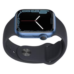 Apple Watch (Series 7) 2021 GPS 41 mm - Aluminium Blau - Sportarmband Schwarz