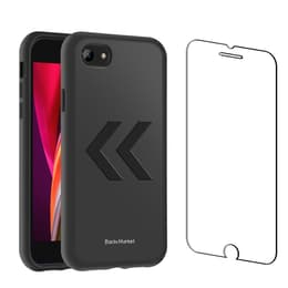 Back Market Hülle iPhone 7/8 und schutzfolie - Recycelter Kunststoff - Schwarz