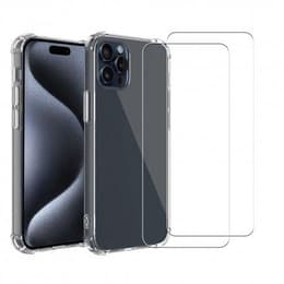 Hülle iPhone 15 Pro Max und 2 schutzfolien - TPU - Transparent