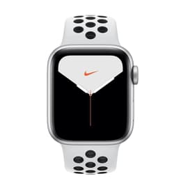 Apple Watch (Series 5) 2019 GPS 40 mm - Aluminium Silber - Nike Sportarmband Pure Platinum/Schwarz