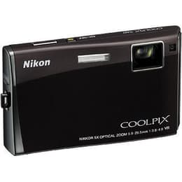 Kompaktkamera Nikon CoolPix S60 Schwarz + Objektiv Nikon Nikkor Optical Zoom 33-165 mm f/3.8-4.8