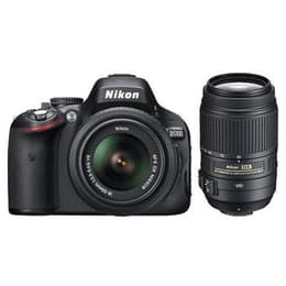 Spiegelreflexkamera - Nikon D5100 Schwarz + Objektivö Nikon AF-S Nikkor DX VR 18-55 mm f/3.5-5.6 VR + AF-S Nikkor DX 55-200 mm f/4-5.6G ED VR