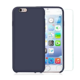 Hülle iPhone 6 Plus/6S Plus und 2 schutzfolien - Silikon - Blau
