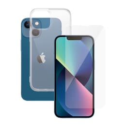 Hülle 360 iPhone 13 mini und schutzfolie - TPU - Transparent