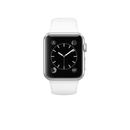 Apple Watch (Series 1) 2016 GPS 38 mm - Aluminium Silber - Sportarmband Weiß