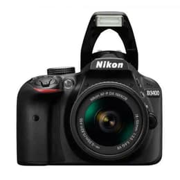 Spiegelreflexkamera D3400 - Schwarz + Nikon AF-P DX Nikkor 18-55mm f/3.5-5.6G VR + AF-S DX Nikkor 55-200mm f/4-5.6G ED VR II f/3.5-5.6 + f/4-5.6