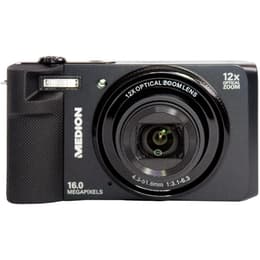 Kompakt Kamera Life P44034 - Schwarz + Medion Medion 12x Optical Zoom Lens 4.3-51.6 mm f/3.1-6.3 f/3.1-6.3