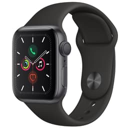 Apple Watch (Series 5) 2019 GPS + Cellular 44 mm - Titan Schwarz - Sportarmband Schwarz