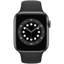 Apple Watch (Series 6) 2020 GPS + Cellular 44 mm - Titan Space Grau - Sport loop Schwarz