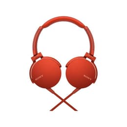 Sony MDR-XB550AP Kopfhörer verdrahtet mit Mikrofon - Rot