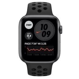 Apple Watch (Series 6) 2020 GPS 44 mm - Aluminium Silber - Nike Sportarmband Schwarz