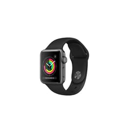 Apple Watch (Series 3) 2017 GPS 42 mm - Aluminium Schwarz - Sportarmband Schwarz