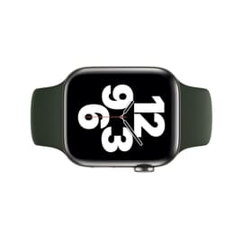 Apple Watch (Series 4) 2018 GPS 44 mm - Aluminium Space Grau - Sportarmband Grün