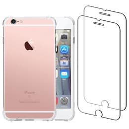 Hülle iPhone 6/6S und 2 schutzfolien - Recycelter Kunststoff - Transparent