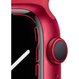 Apple Watch (Series 7) 2021 GPS 45 mm - Aluminium Rot - Sportarmband Rot