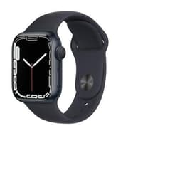 Apple Watch (Series 7) 2021 GPS 45 mm - Aluminium Blau - Sportarmband Schwarz