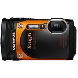 Kompakt Kamera Stylus Tough TG-860 - Schwarz/Orange + Olympus Wide Optical Zoom f/3.5-5.7