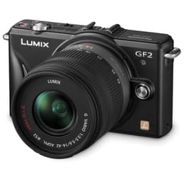 Hybrid-Kamera Lumix DMC-GF2 - Schwarz + Panasonic Lumix G Vario 14-42mm f/3.5-5.6 MEGA O.I.S f/3.5-5.6