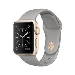 Apple Watch (Series 4) 2018 GPS 40 mm - Aluminium Gold - Sportarmband Grau