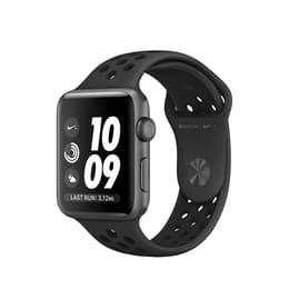 Apple Watch (Series 3) 2017 GPS + Cellular 42 mm - Aluminium Space Grau - Nike Sportarmband Schwarz