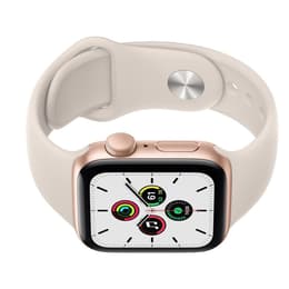 Apple Watch (Series 5) 2019 GPS 44 mm - Aluminium Gold - Sportarmband Weiß