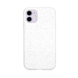 Hülle iPhone 11 und 2 schutzfolien - Natürliches Material - Weiß