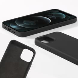 Hülle iPhone 12 Pro Max und 2 schutzfolien - Silikon - Schwarz