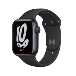 Apple Watch (Series 7) 2021 GPS + Cellular 41 mm - Aluminium Mitternacht - Sportarmband Schwarz