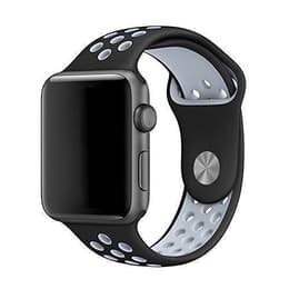 Apple Watch (Series 3) 2017 GPS 38 mm - Aluminium Space Grau - Nike Sportarmband Schwarz/Weiß