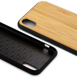 Hülle iPhone X/XS und schutzfolie - Holz - Holzfarben