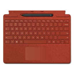 Microsoft Tastatur AZERTY Französisch Wireless mit Hintergrundbeleuchtung Surface Pro X / 8 / 9 Signature Keyboard + Slim Pen