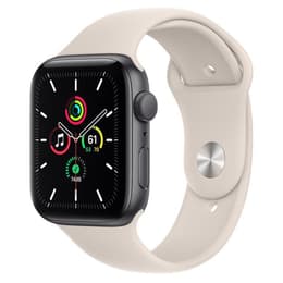 Apple Watch (Series 3) 2017 GPS 42 mm - Aluminium Grau - Sportarmband Weiß