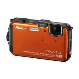 Kompakt Kamera Coolpix AW110 - Orange/Schwarz + Nikon Nikkor Wide Optical Zoom f/3.9-4.8