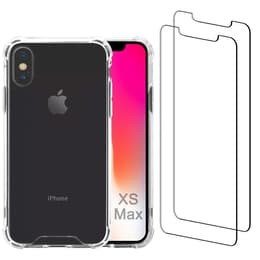 Hülle iPhone XS Max und 2 schutzfolien - Recycelter Kunststoff - Transparent