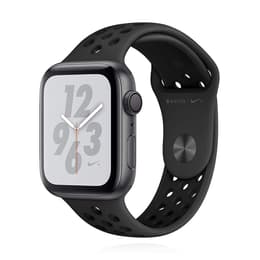 Apple Watch (Series 4) 2018 GPS 44 mm - Aluminium Space Grau - Nike Sportarmband Schwarz