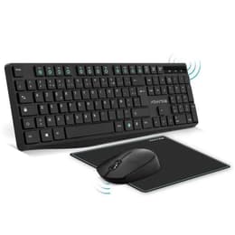 Advance Tastatur AZERTY Französisch Wireless Pack ELITE WIRELESS COMBO - Clavier et Souris Sans Fil + Tapis AZERTY Slim Design