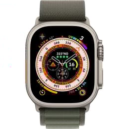 Apple Watch Ultra (2022) GPS + Cellular 49 mm - Titan Titan Natur - Alpine loop Grün
