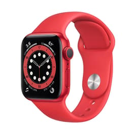Apple Watch (Series 6) 2020 GPS + Cellular 40 mm - Rostfreier Stahl Rot - Sport loop Rot