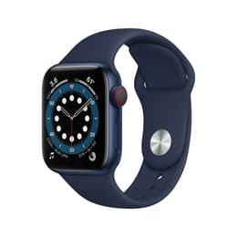 Apple Watch (Series 6) 2020 GPS + Cellular 40 mm - Aluminium Blau - Sport loop Blau