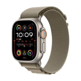 Apple Watch (Ultra) 2023 GPS + Cellular 49 mm - Titan Grau - Alpine loop Grün