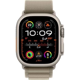 Apple Watch Ultra 2 (2023) GPS + Cellular 49 mm - Titan Titan Natur - Alpine loop Grün