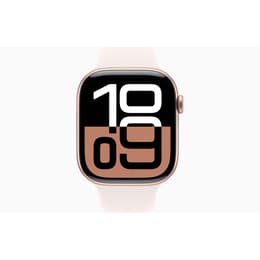 Apple Watch Series 10 (2024) GPS 46 mm - Aluminium Roségold - Sportarmband Rosé