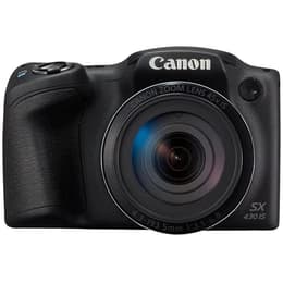 Kompakt Canon PowerShot SX430 IS - Schwarz + Kameralinse Zoom Lens 45x IS 24-1080 mm f/3.5-6.8