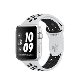 Apple Watch (Series 3) 2017 GPS 42 mm - Aluminium Silber - Nike Sportarmband Silber