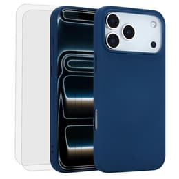 Hülle iPhone 17 Pro und 2 schutzfolien - Silikon - Blau