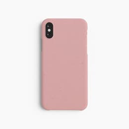 Hülle iPhone X/XS - Natürliches Material - Rosa