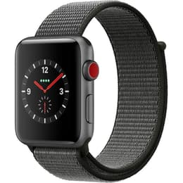 Apple Watch (Series 3) 2017 GPS 42 mm - Keramik Space Grau - Nylonarmband Schwarz