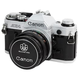Spiegelreflexkamera - Canon AE-1 Schwarz/Grau + Objektivö Canon FD 50mm f/1.8
