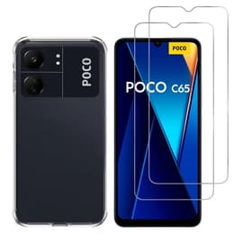 Hülle Xiaomi Poco C65 und 2 schutzfolien - TPU - Transparent