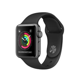 Apple Watch (Series 2) 2016 GPS 38 mm - Aluminium Space Grau - Nike Sportarmband Schwarz